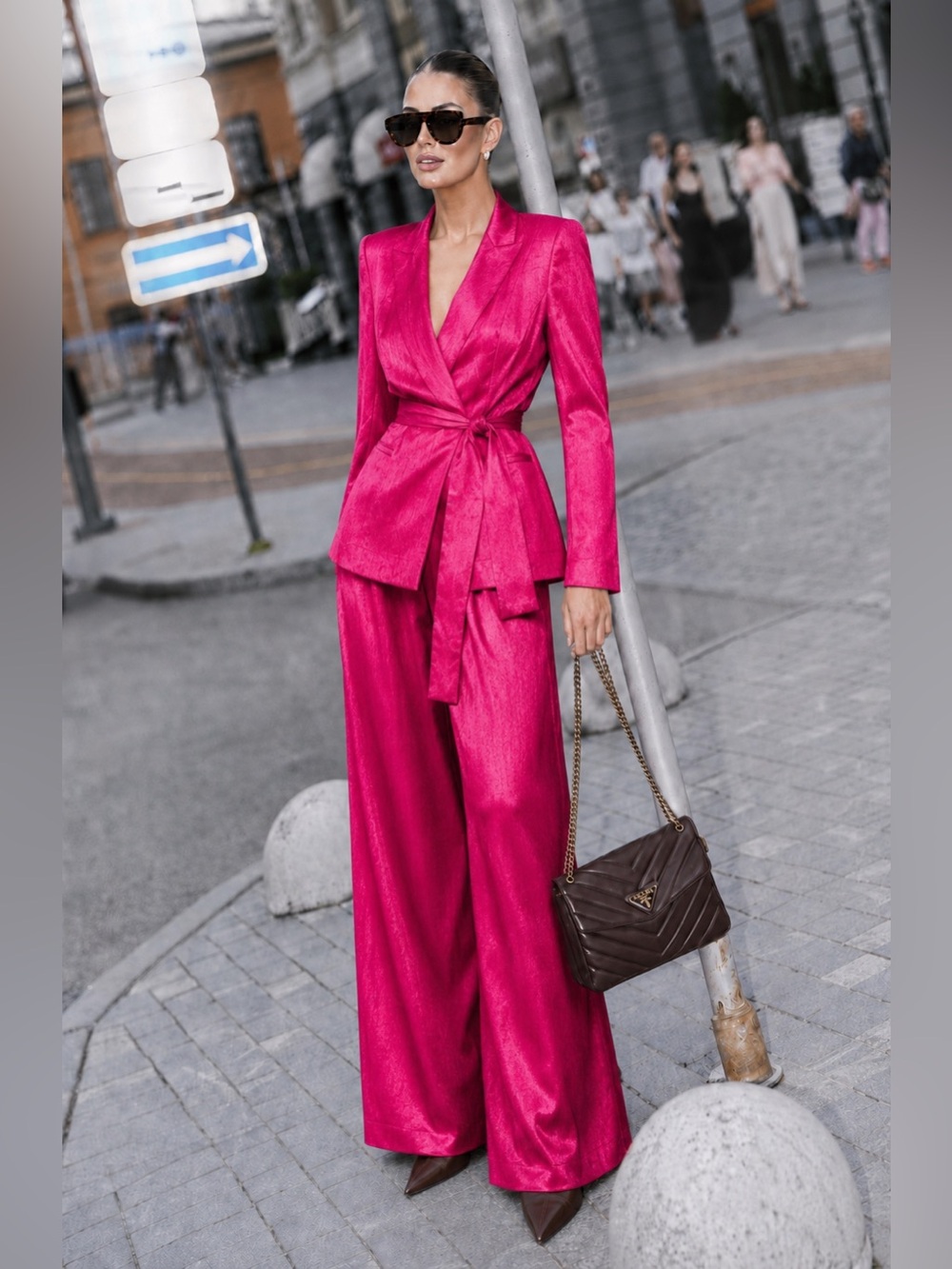 VIRAL NEW ZARA Fuchsia Viscose
Blend Wide Leg Pants S 
🚨FINAL PRICE NO DISCOUNT